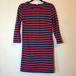 Old navy red & blue striped long sleeve dress